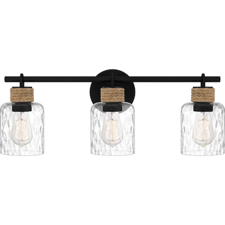 Quoizel Baltic Bath 3 Lights Matte Black. BTC8624MBK